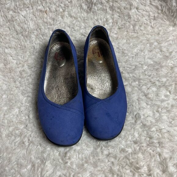 Gravity Defyer Leather Suede Royal Blue Slip On Shoe Size 7.5 - Picture 1 of 9
